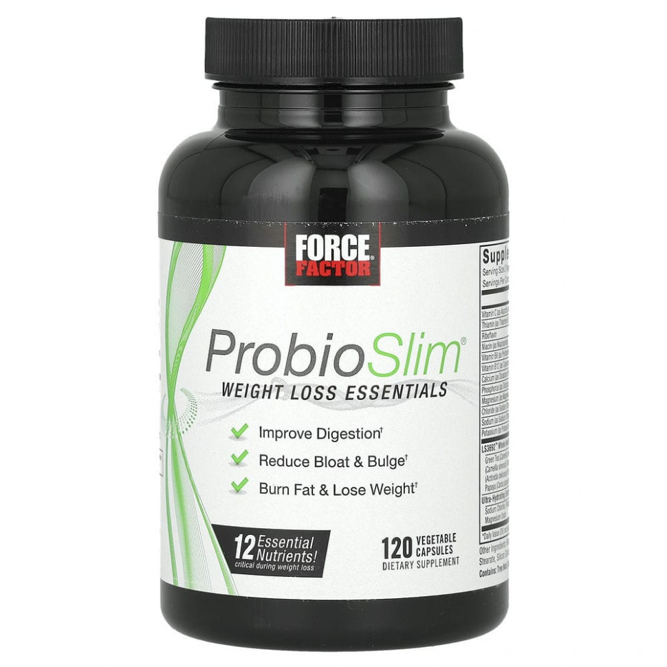 ���� ������ (Iherb) Force Factor, ProbioSlim, ����������� ����������� �������� ��� �������� ����, 120 ������, ������ �� 2160 ���