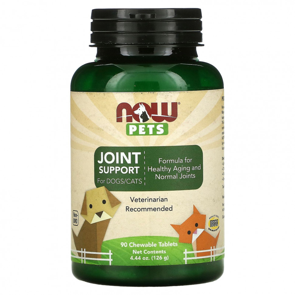 ���� ������ (Iherb) NOW Foods, Pets, ��������� �������� ��� ����� � �����, 90 ����������� ��������, 126 � (4,44 �����), ������ �� 3520 ���