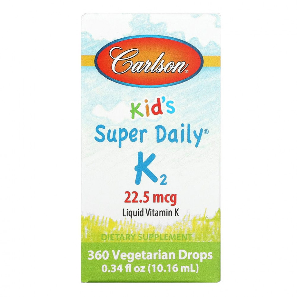 ���� ������ (Iherb) Carlson Labs, Super Daily K2 ��� �����, 22,5 ���, 10,16 �� (0,34 ����. �����), ������ �� 4180 ���