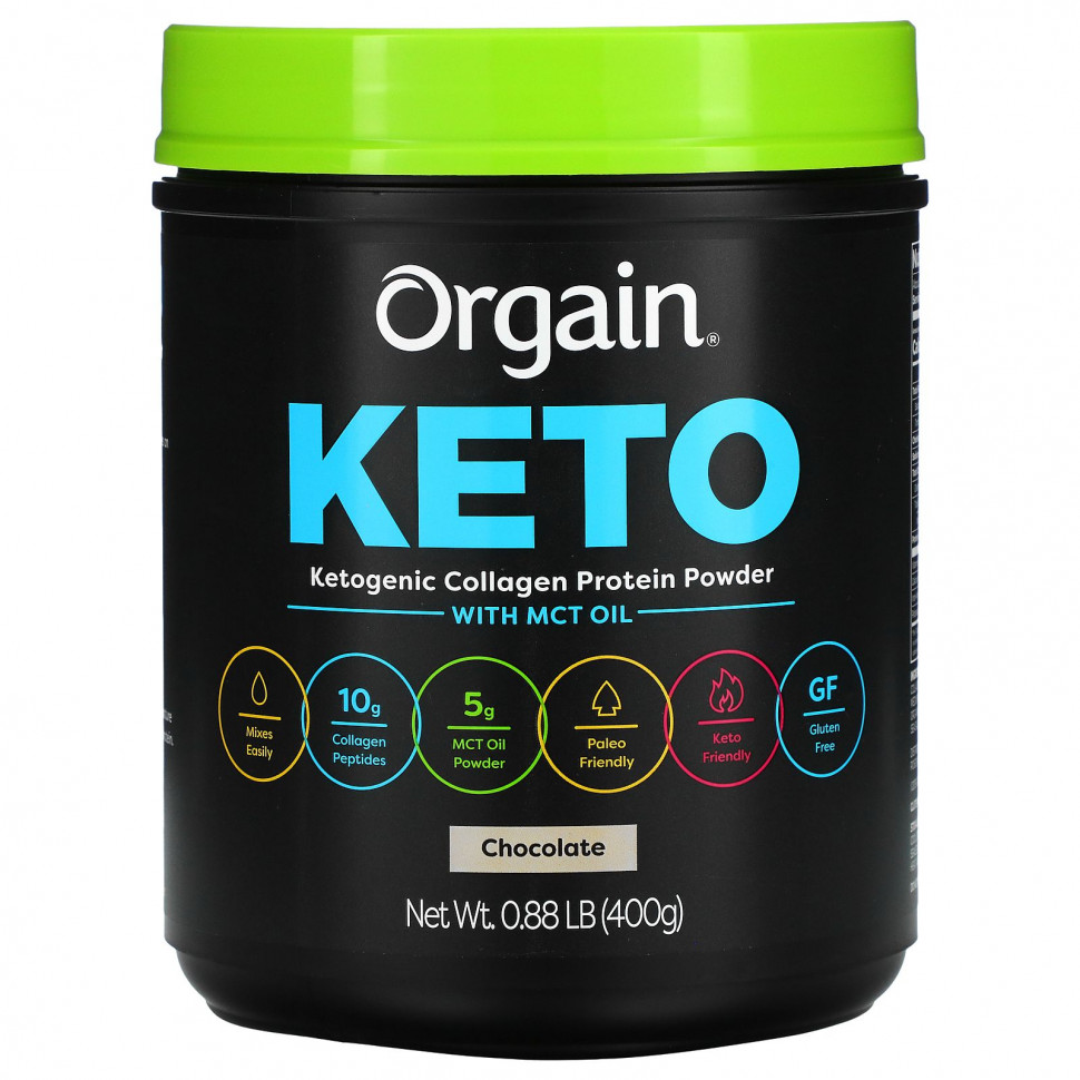 ���� ������ (Iherb) Orgain, Keto, ���������� ����������� ������� ��������� � ������ MCT, �������, 0,88 ����� (400 �), ������ �� 5900 ���