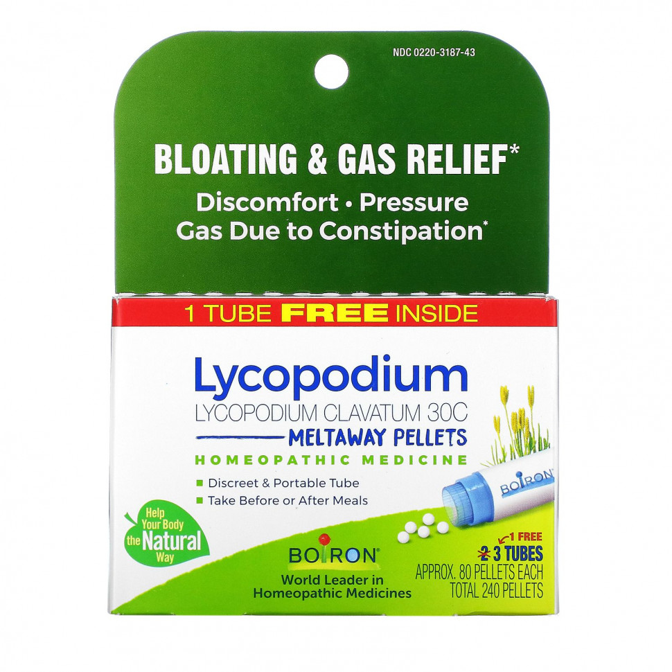 ���� ������ (Iherb) Boiron, Lycopodium, �� ������� ������ � ���������������, ������� Meltaway, 30C, 3 ��������, 80 ������ � ������, ������ �� 3300 ���
