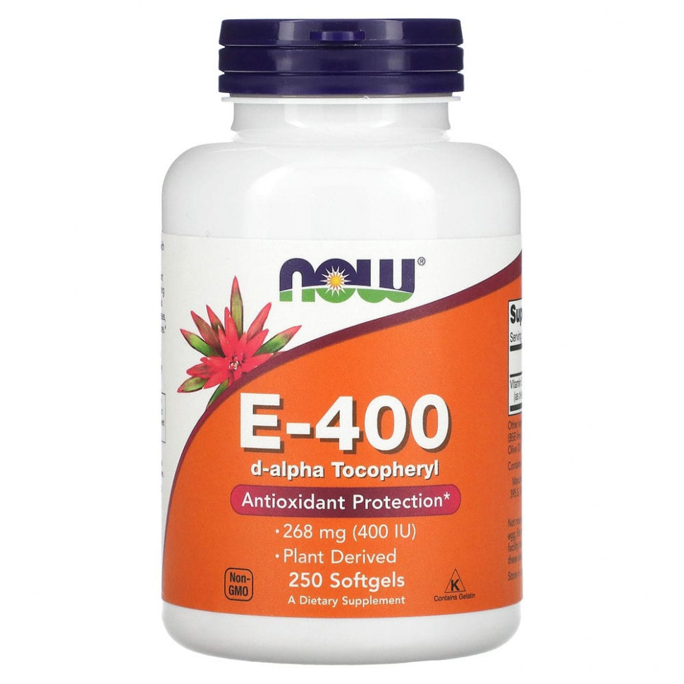 ���� ������ (Iherb) NOW Foods, ����������� ������� E-400, 268 ��, 250 ������, ������ �� 4630 ���