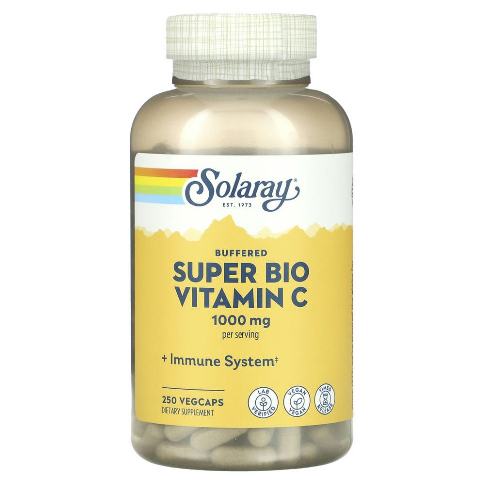 ���� ������ (Iherb) Solaray, Super Bio Vitamin C, ������� C ���������� �������������, 250 �������������� ������, ������ �� 4180 ���
