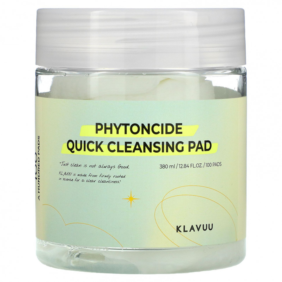 ���� ������ (Iherb) KLAVUU, Phytoncide Quick Cleansing Pad, 100 ���������, ������ �� 4620 ���