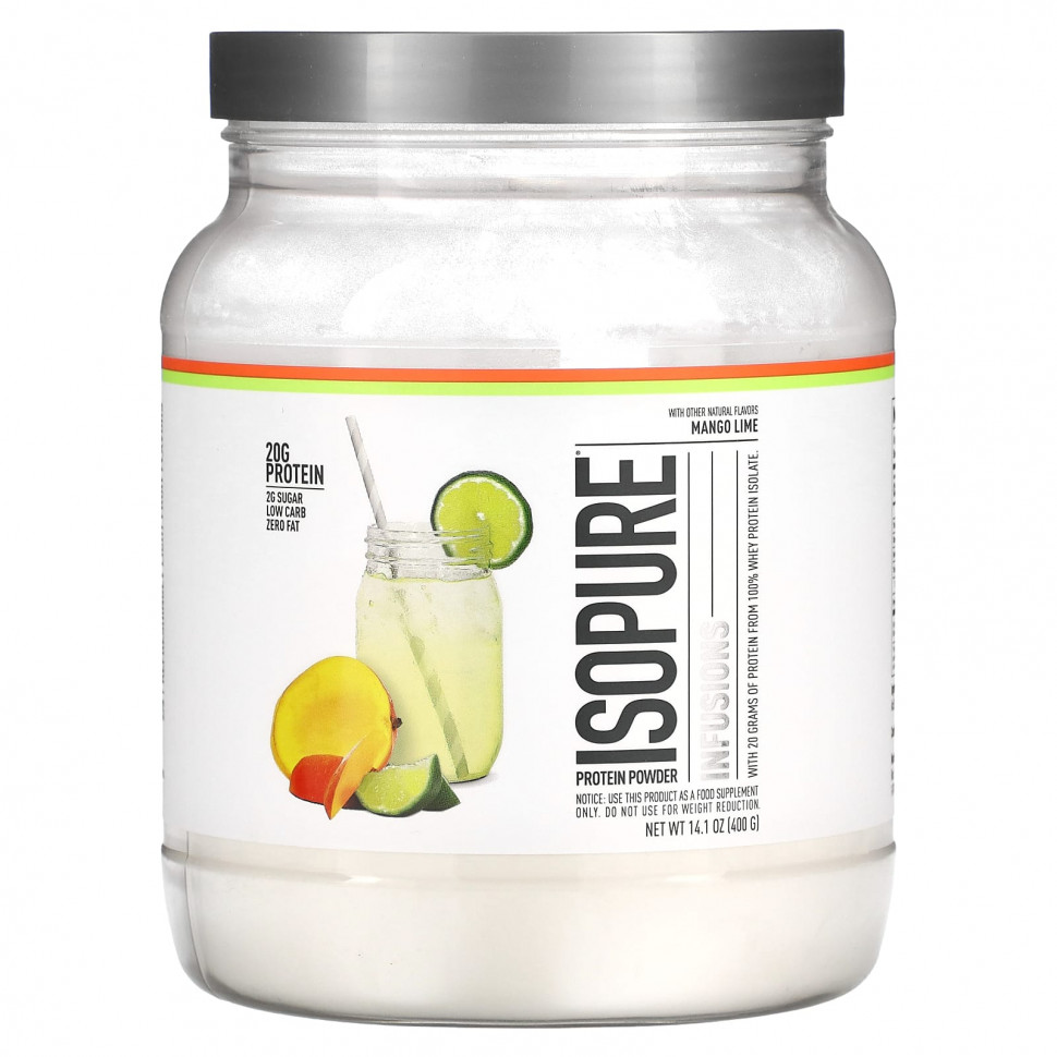 ���� ������ (Iherb) Isopure, Infusions, ����������� �������, ����� � ����, 400 � (14,1 �����), ������ �� 8440 ���
