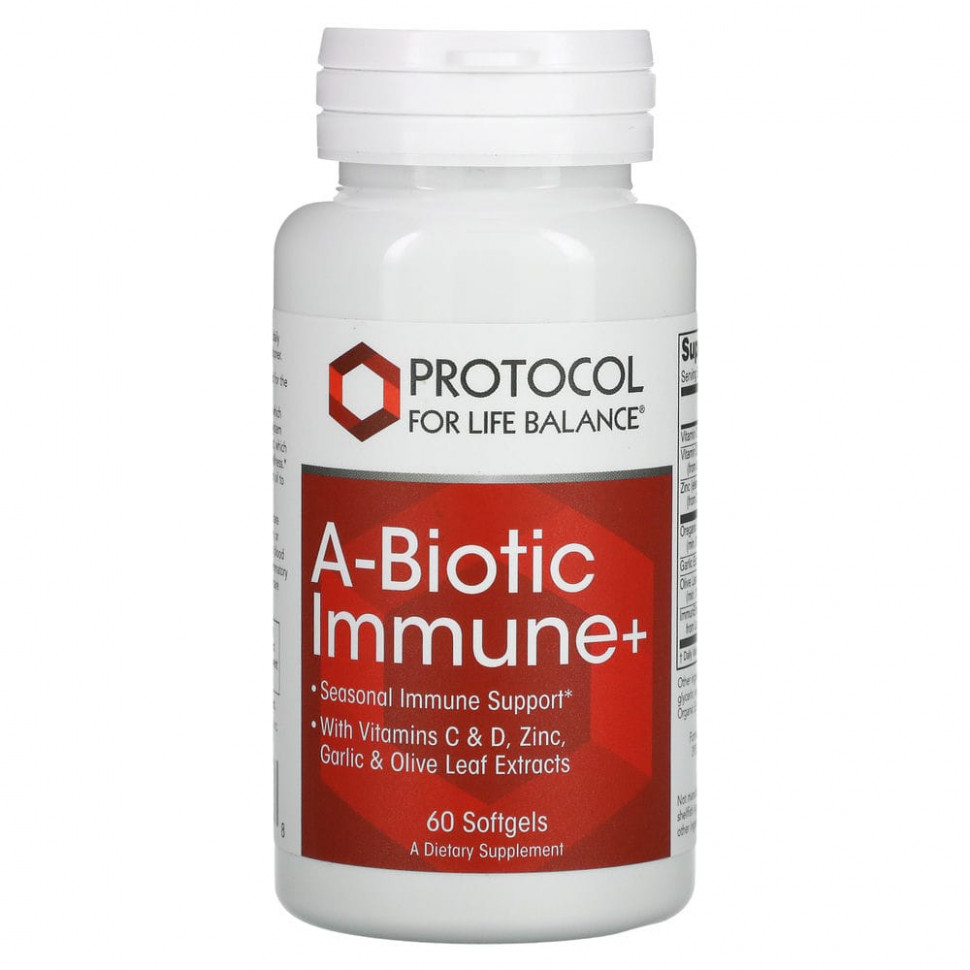 ���� ������ (Iherb) Protocol for Life Balance, A-Biotic Immune +, 60 ������ ��������, ������ �� 4030 ���