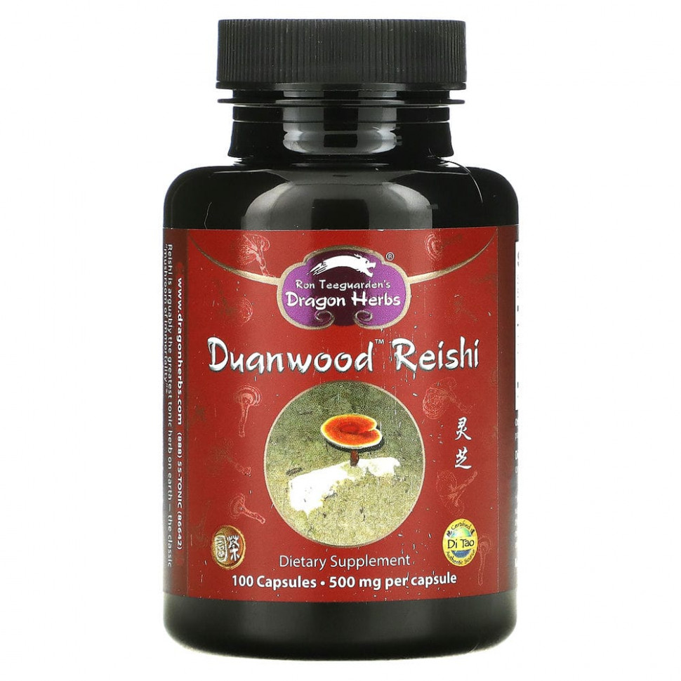 ���� ������ (Iherb) Dragon Herbs, Duanwood Reishi, 500 ��, 100 �������������� ������, ������ �� 6960 ���