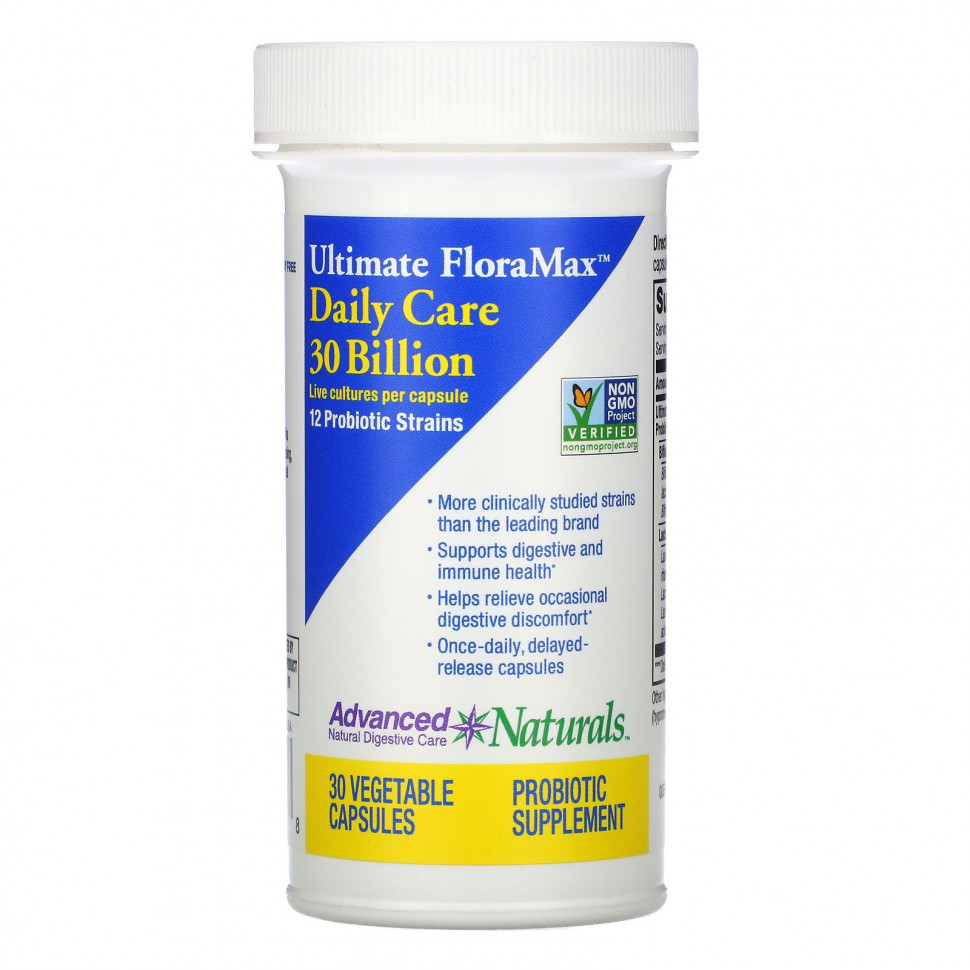 ���� ������ (Iherb) Advanced Naturals, Ultimate FloraMax, ���������� ����, 30 ����, 30 ������������ ������, ������ �� 5200 ���
