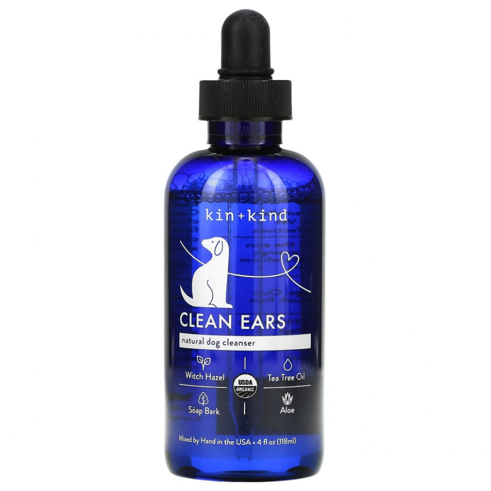 ���� ������ (Iherb) Kin+Kind, Clean Ears, ����������� ��������� �������� ��� ����, ��� �����, 118 �� (4 ����. �����), ������ �� 2020 ���