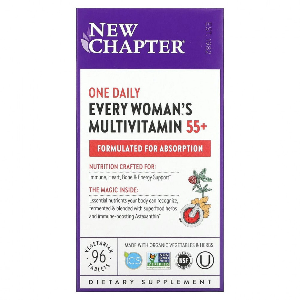 ���� ������ (Iherb) New Chapter, 55+ Every Woman's One Daily, ���������� �������� �� ������ ������� ��������� ��� ������ ������ 55 ���, 96 �������������� ��������, ������ �� 14520 ���