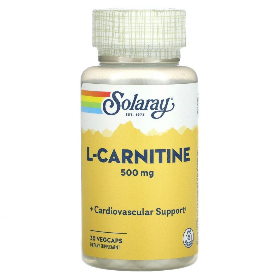 ���� ������ (Iherb) Solaray, L-��������, 500 ��, 30 �������������� ������, ������ �� 2380 ���