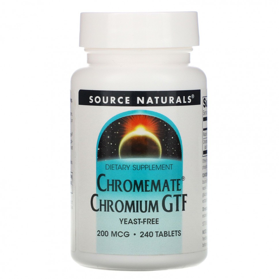 ���� ������ (Iherb) Source Naturals, Chromemate, GTF, ����, 200 ���, 240 ��������, ������ �� 2740 ���