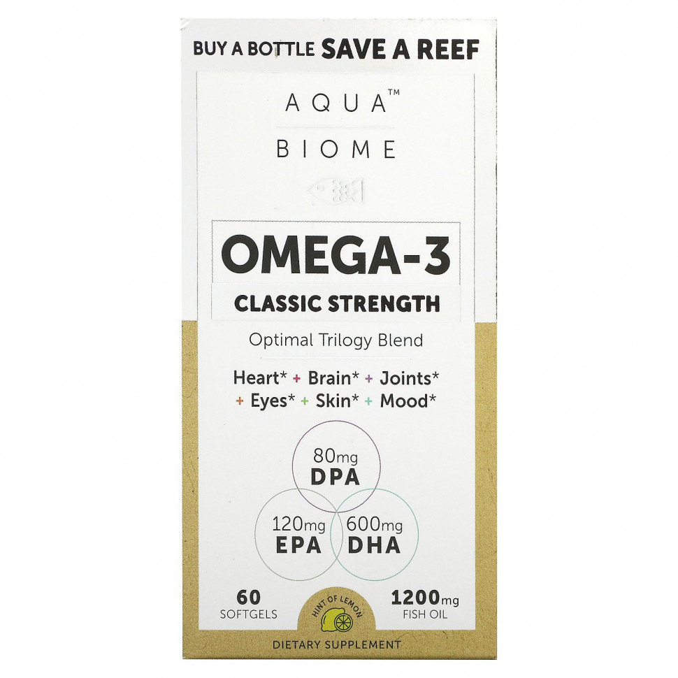 ���� ������ (Iherb) Enzymedica, Aqua Biome, ����� ���, Classic Strength, �������� ����, 600 ��, 60 ������ ��������, ������ �� 4150 ���
