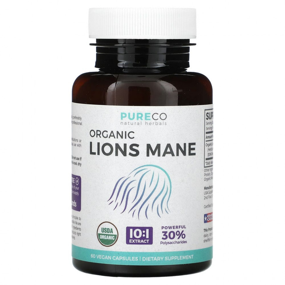 ���� ������ (Iherb) Pure Co., Natural Herbals, ������������ ������� �����, 60 ��������� ������, ������ �� 3350 ���