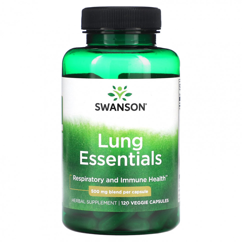 ���� ������ (Iherb) Swanson, Lung Essentials, 500 ��, 120 ������������ ������, ������ �� 3660 ���
