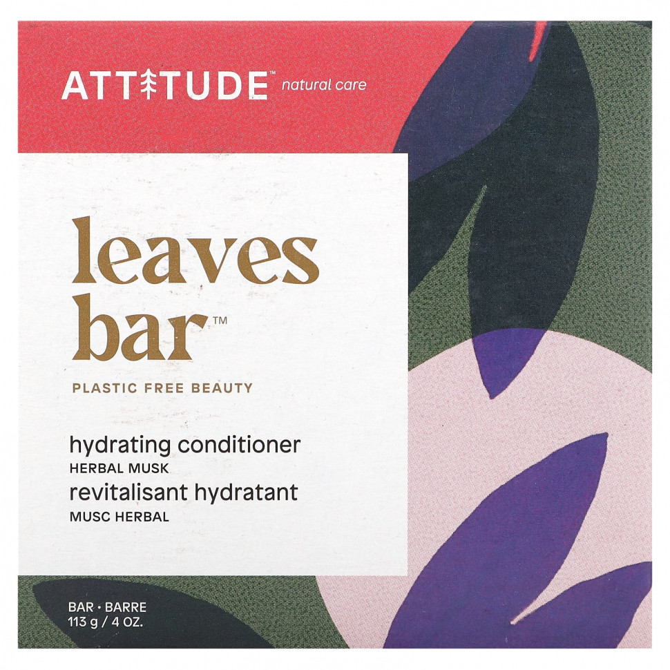 ���� ������ (Iherb) ATTITUDE, Leaves Bar, ����������� ��������-�����������, �������� ������, 113 � (4 �����), ������ �� 3060 ���