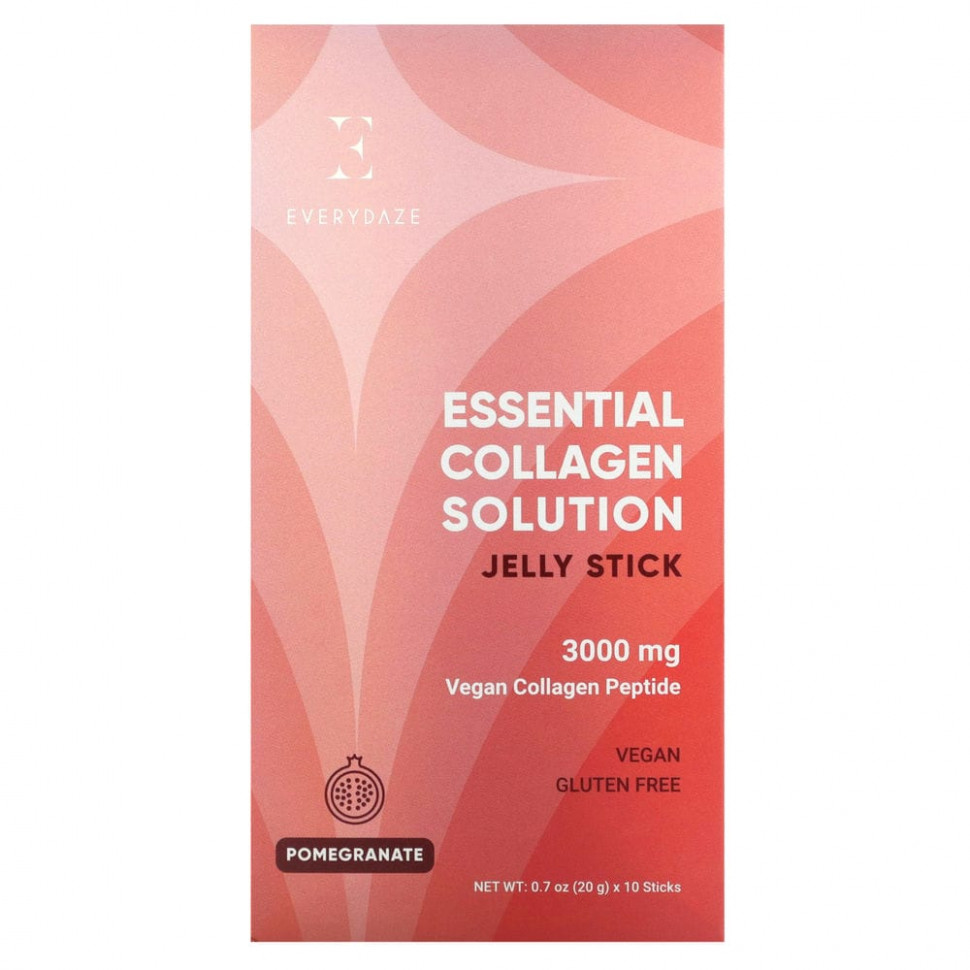 ���� ������ (Iherb) Everydaze, Essential Collagen Solution, ���� � ������, ������, 3000 ��, 10 ������ �� 20 � (0,7 �����), ������ �� 3150 ���