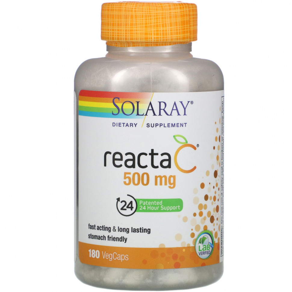 ���� ������ (Iherb) Solaray, Reacta-C, 500 ��, 180 �������������� ������, ������ �� 3710 ���