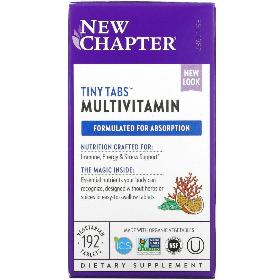 ���� ������ (Iherb) New Chapter, Multivitamin Tiny Tabs, ������ ���������� �������� �� ������ ������� ���������, 192 �������������� ��������, ������ �� 6330 ���
