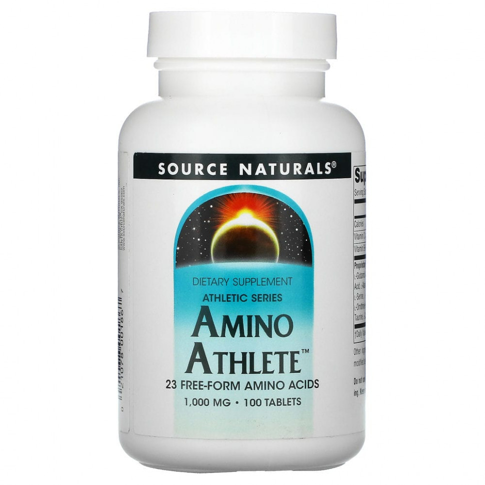 ���� ������ (Iherb) Source Naturals, Athletic Series, Amino Athlete, �������� �����������, 1000 ��, 100 ��������, ������ �� 3970 ���