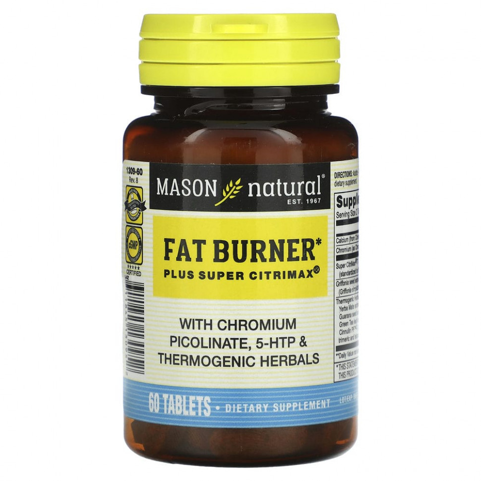 ���� ������ (Iherb) Mason Natural, Fat Burner Plus Super Citrimax, 60 ��������, ������ �� 1900 ���