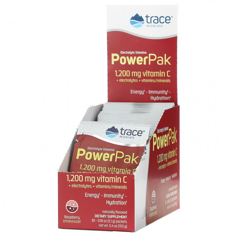���� ������ (Iherb) Trace Minerals �, Electrolyte Stamina PowerPak, ���������, 30 ��������� �� 5,1 � (0,18 �����), ������ �� 3470 ���