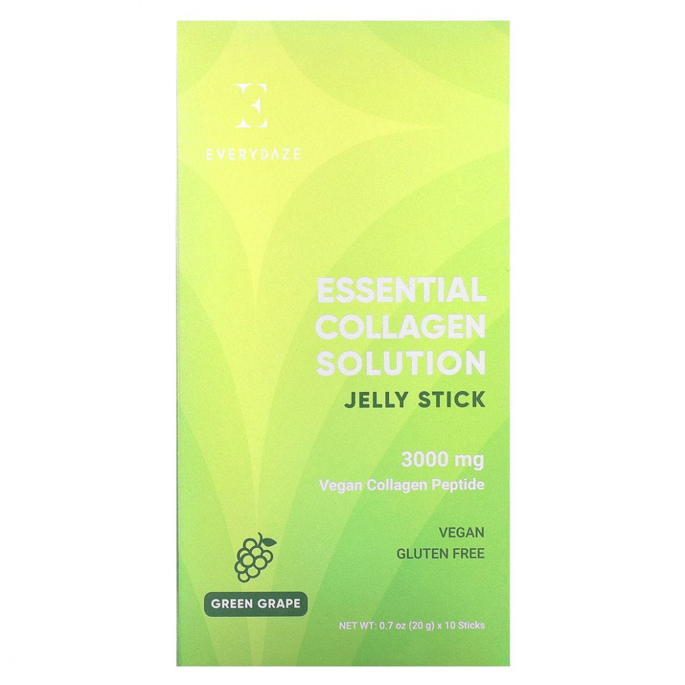 ���� ������ (Iherb) Everydaze, Essential Collagen Solution, ���� � ������, ������� ��������, 3000 ��, 10 ������ �� 20 � (0,7 �����), ������ �� 3150 ���