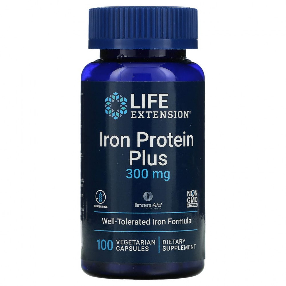 ���� ������ (Iherb) Life Extension, Iron Protein Plus, 300 ��, 100 �������������� ������, ������ �� 3160 ���