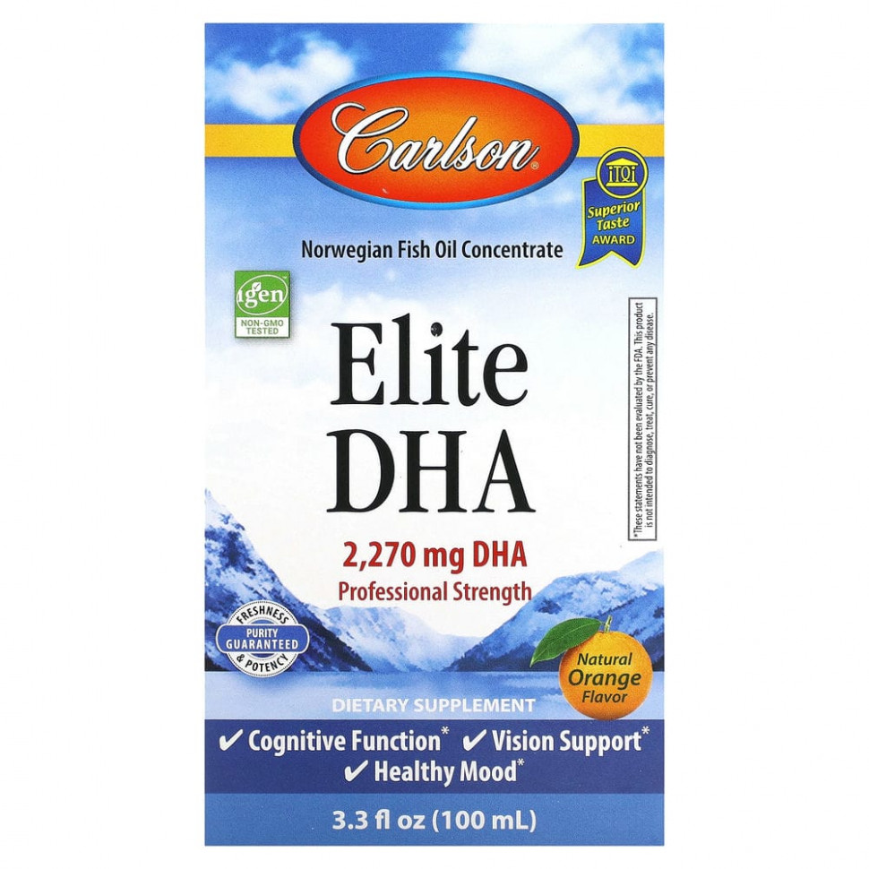 ���� ������ (Iherb) Carlson Labs, Elite DHA ����������� ������������ ����, 2270 ��, 100 �� (3,3 ����. �����), ������ �� 5220 ���