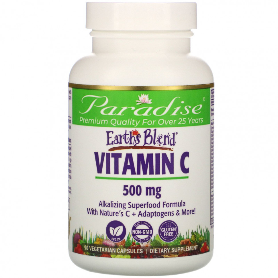 ���� ������ (Iherb) Paradise Herbs, Earth's Blend, ������� �, 500 ��, 90 �������������� ������, ������ �� 2260 ���