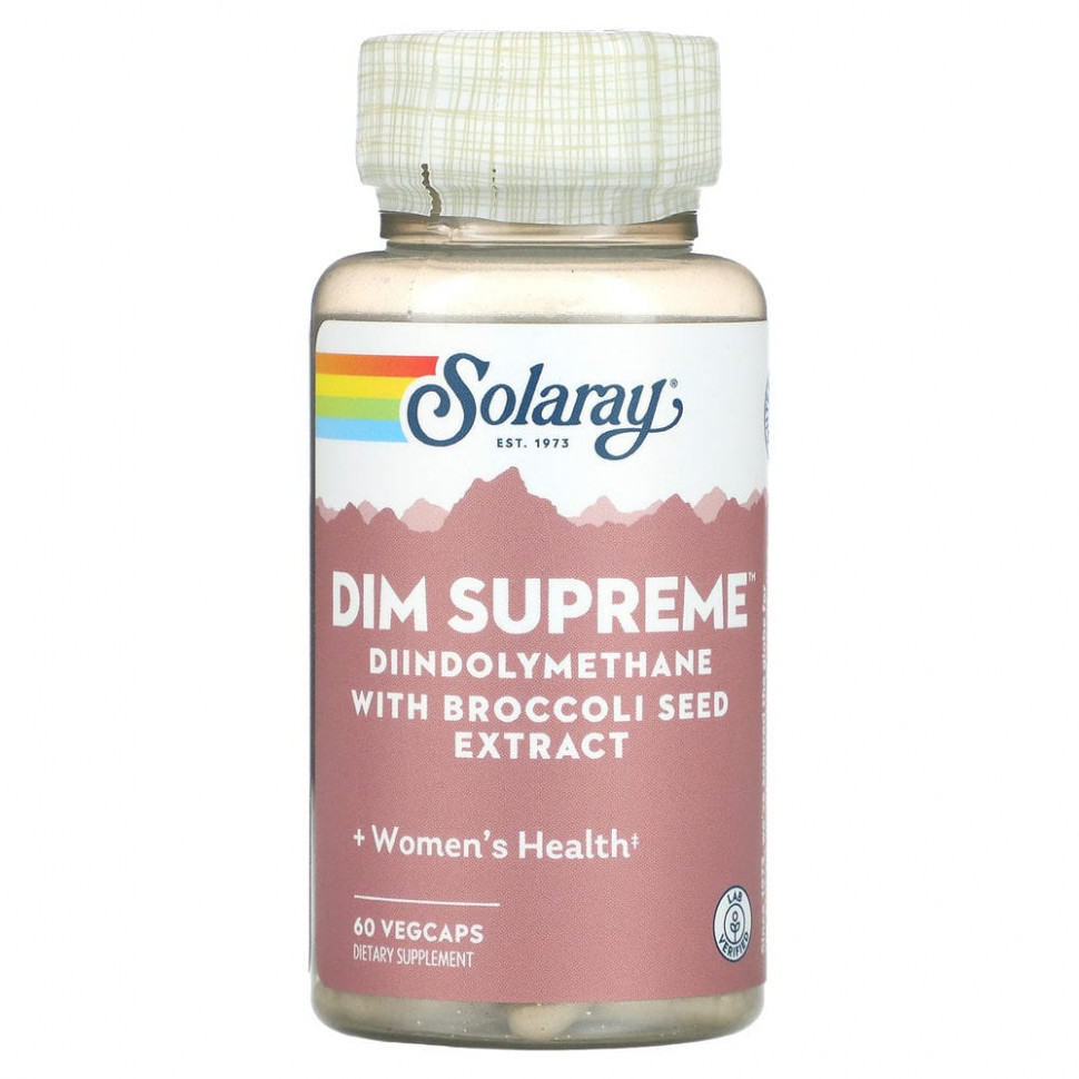 ���� ������ (Iherb) Solaray, DIM Supreme, ��������������, 60 ������������ ������ VegCaps, ������ �� 4020 ���