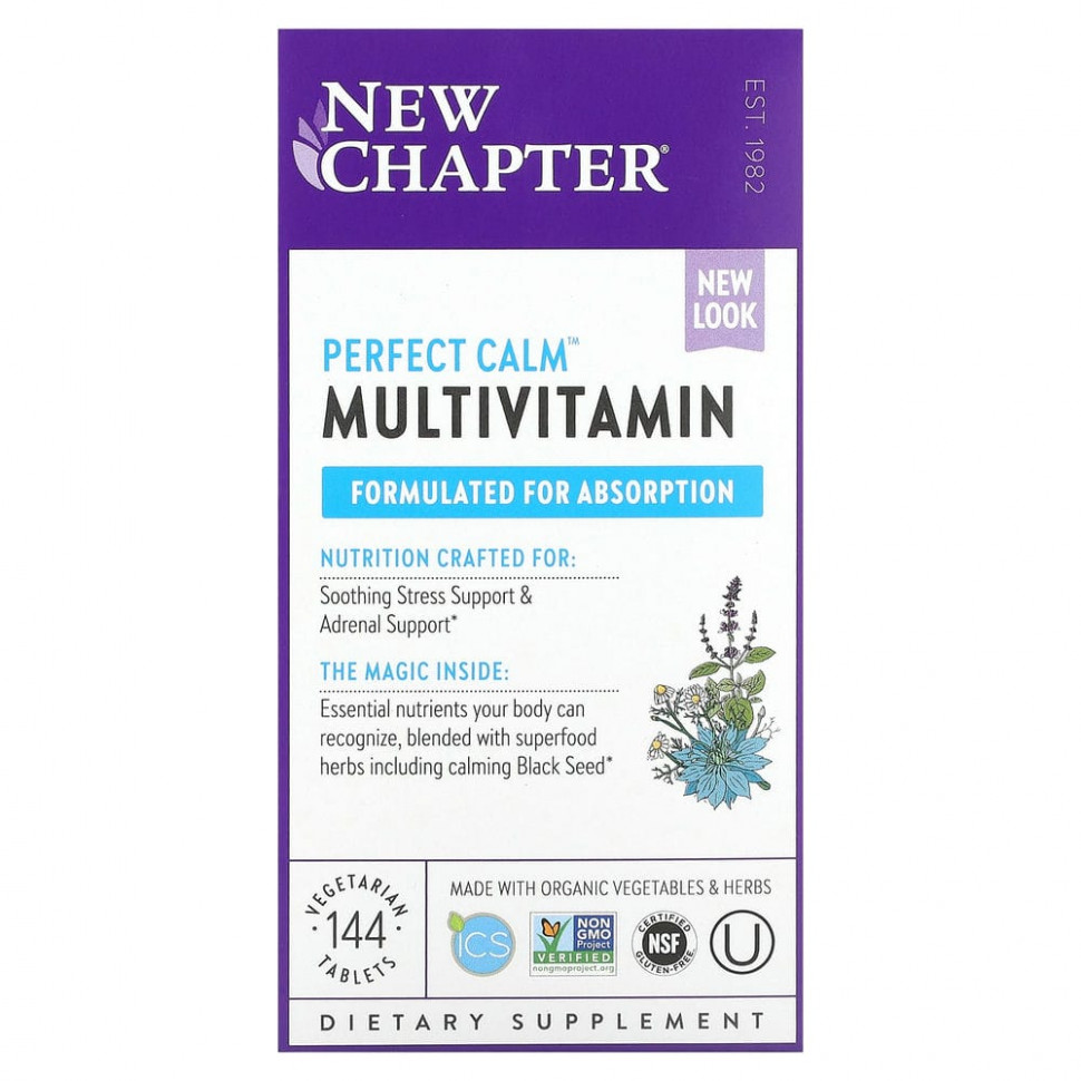 ���� ������ (Iherb) New Chapter, Perfect Calm, ���������������� ��������, ��� ������ ������� 144 �������������� ��������, ������ �� 9770 ���