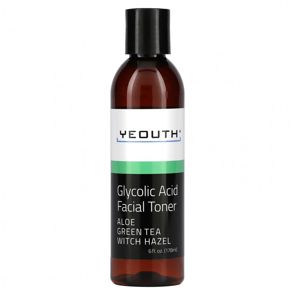 ���� ������ (Iherb) Yeouth, Glycolic Acid Facial Toner, Aloe Green Tea Witch Hazel, 6 fl oz (178 ml), ������ �� 4280 ���