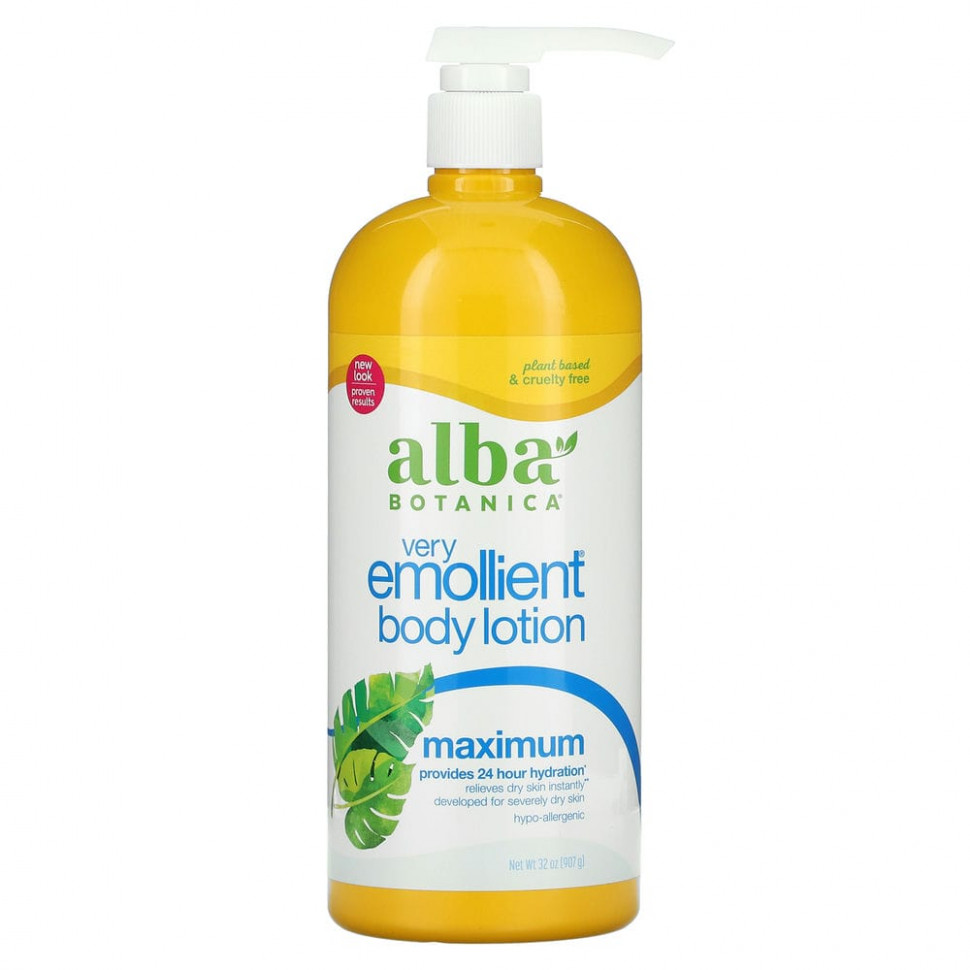 ���� ������ (Iherb) Alba Botanica, Very Emollient, ����������� ���������� ������ ��� ����, ������������ �������, 907 � (32 �����), ������ �� 4150 ���