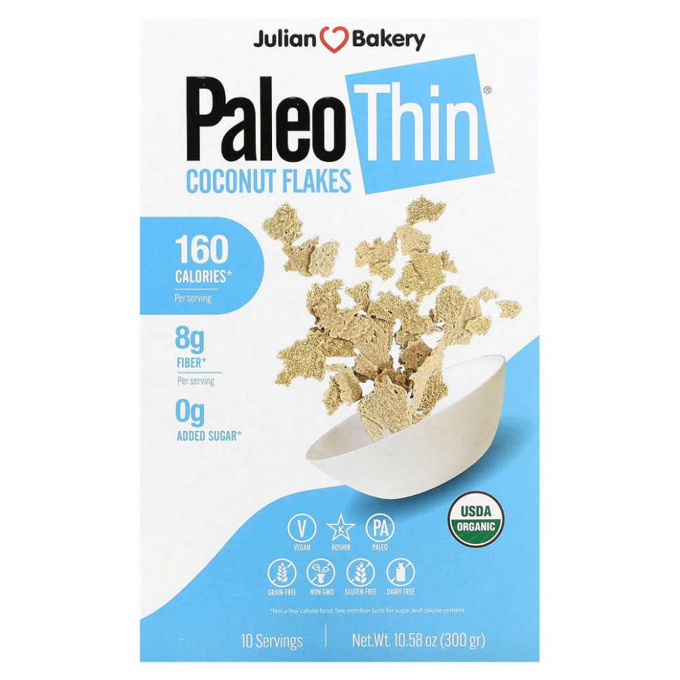   (Iherb) Julian Bakery, Paleo Thin,  , 300  (10,58 )    -     , -, 