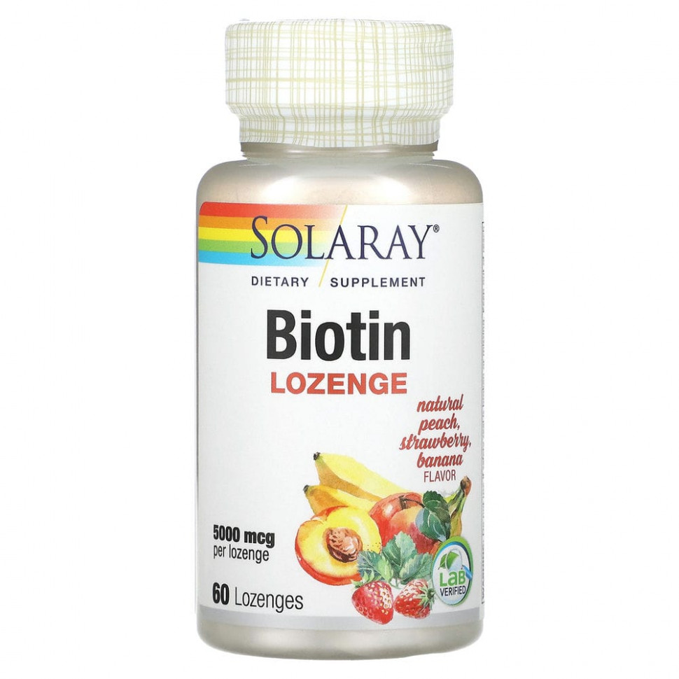 ���� ������ (Iherb) Solaray, ������, ����������� ������������� �������, ���������, �������, 5000 ���, 60 ��������, ������ �� 2150 ���