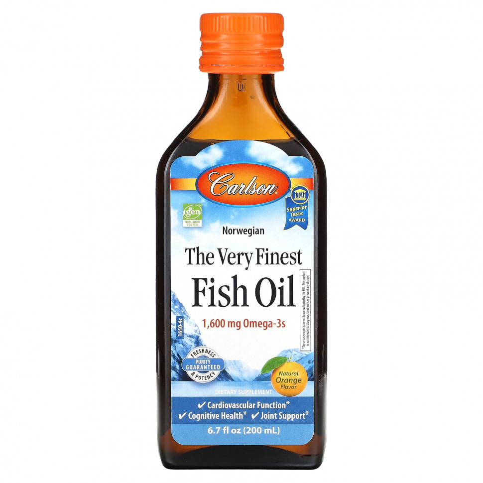 ���� ������ (Iherb) Carlson, The Very Finest Fish Oil, ����������� ��������, 200 �� (6,7 ����. �����), ������ �� 4220 ���