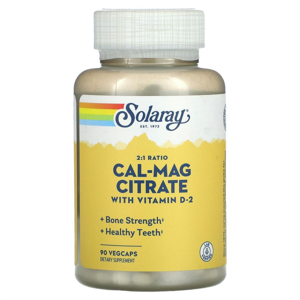 ���� ������ (Iherb) Solaray, ������ ������� � ������ � ��������� D2, 90 ������������ ������, ������ �� 1600 ���