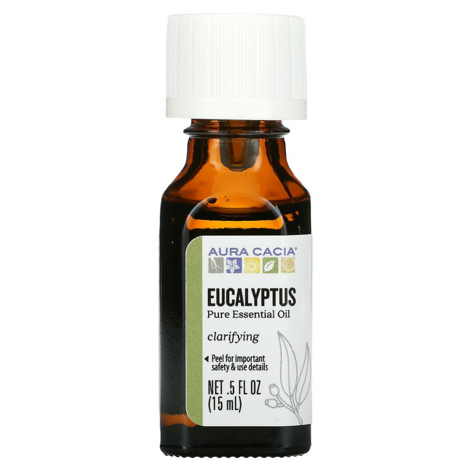 ���� ������ (Iherb) Aura Cacia, Pure Essential Oil, Eucalyptus, 0.5 fl oz (15 ml), ������ �� 990 ���