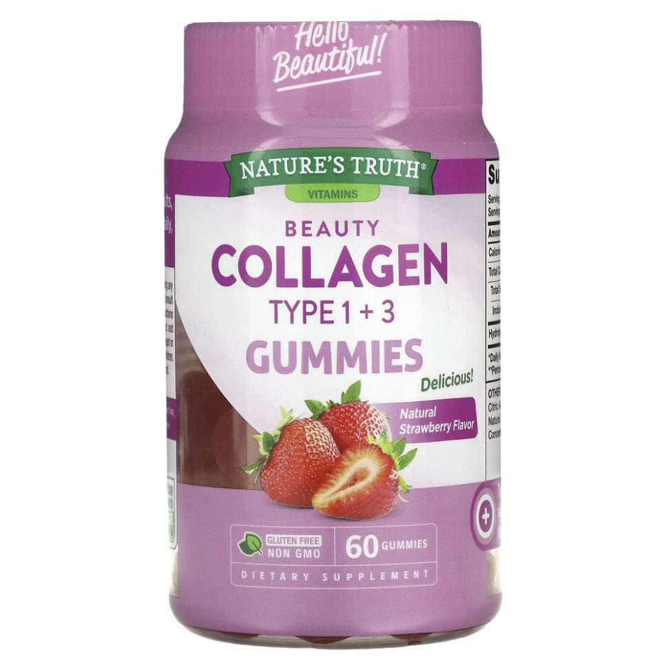 ���� ������ (Iherb) Nature's Truth, Beauty Collagen, ����������� ���������� � ����������, ���� 1 � 3, ����������� ��������, 60 ����������� ��������, ������ �� 3010 ���