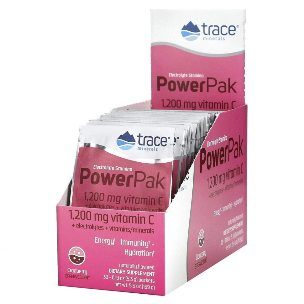���� ������ (Iherb) Trace Minerals �, ���������� ��� ��������� ������������, PowerPak, �� ������ ������, 30 ��������� �� 5,3 � (0,19 �����), ������ �� 3510 ���