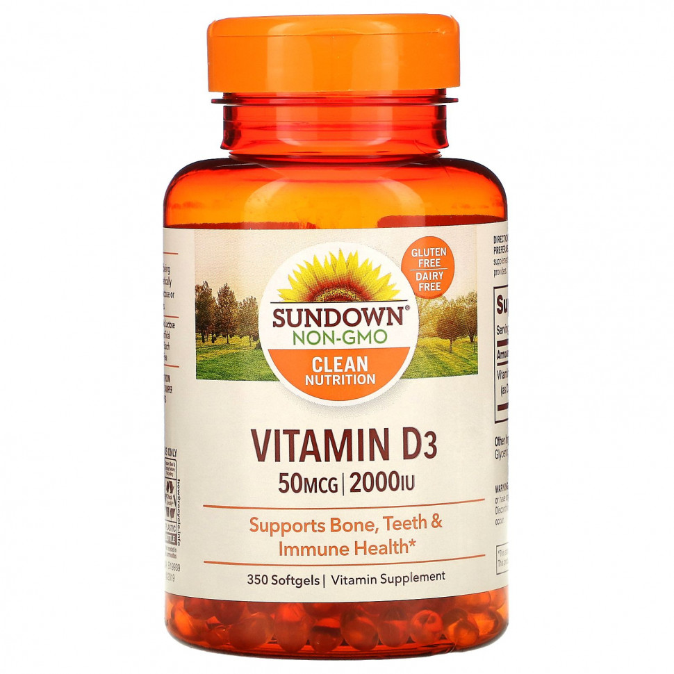 ���� ������ (Iherb) Sundown Naturals, ������� D3, 50 ��� (2000 ��), 350 ������ ��������, ������ �� 4930 ���