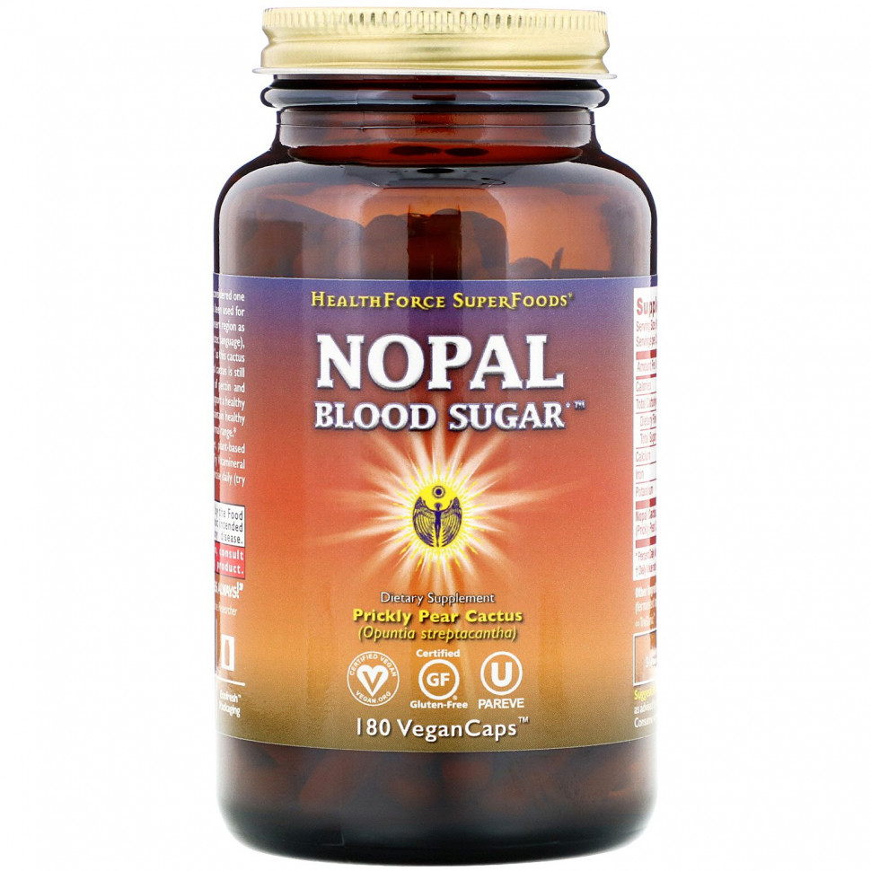 ���� ������ (Iherb) HealthForce Superfoods, Nopal Blood Sugar, 180 ��������� ������, ������ �� 6100 ���