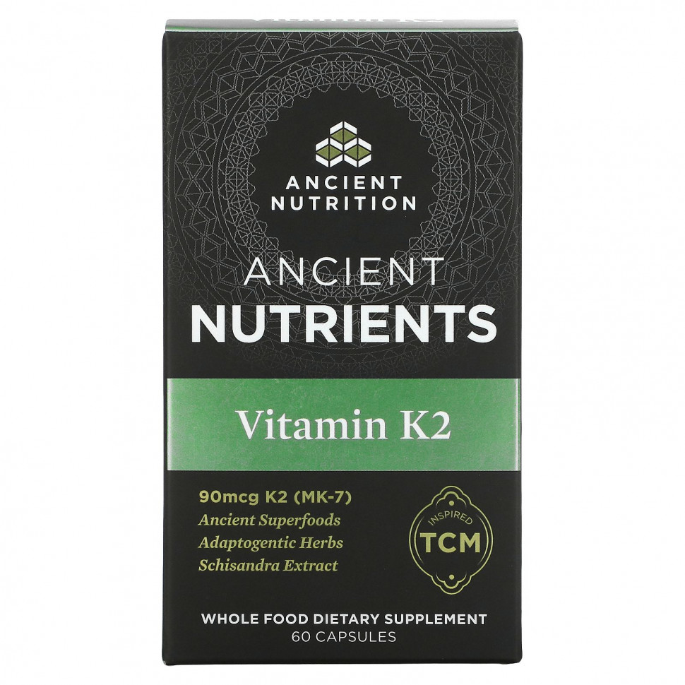 ���� ������ (Iherb) Dr. Axe / Ancient Nutrition, Ancient Nutrients, ������� K2, 60 ������, ������ �� 4910 ���