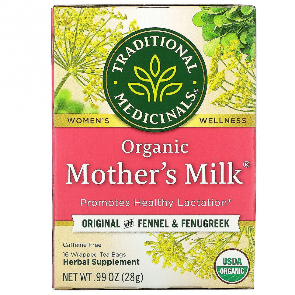 ���� ������ (Iherb) Traditional Medicinals, Mother's Milk, ������������ ��������� ��� � �������� � ����������, ��� �������, 16 ������ ���������, 28 � (0,99 �����), ������ �� 1120 ���