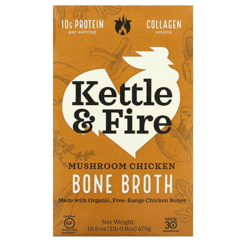 ���� ������ (Iherb) Kettle & Fire, Bone Broth, ������ � �������, 479 � (16,9 �����), ������ �� 2220 ���
