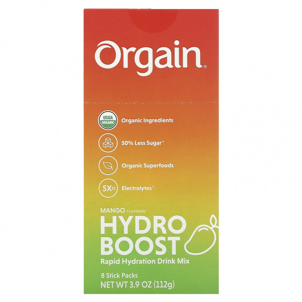 ���� ������ (Iherb) Orgain, ����� ��� �������� ���������� Hydro Boost, �����, 8 ��������� �� 14 � (0,49 �����), ������ �� 3320 ���