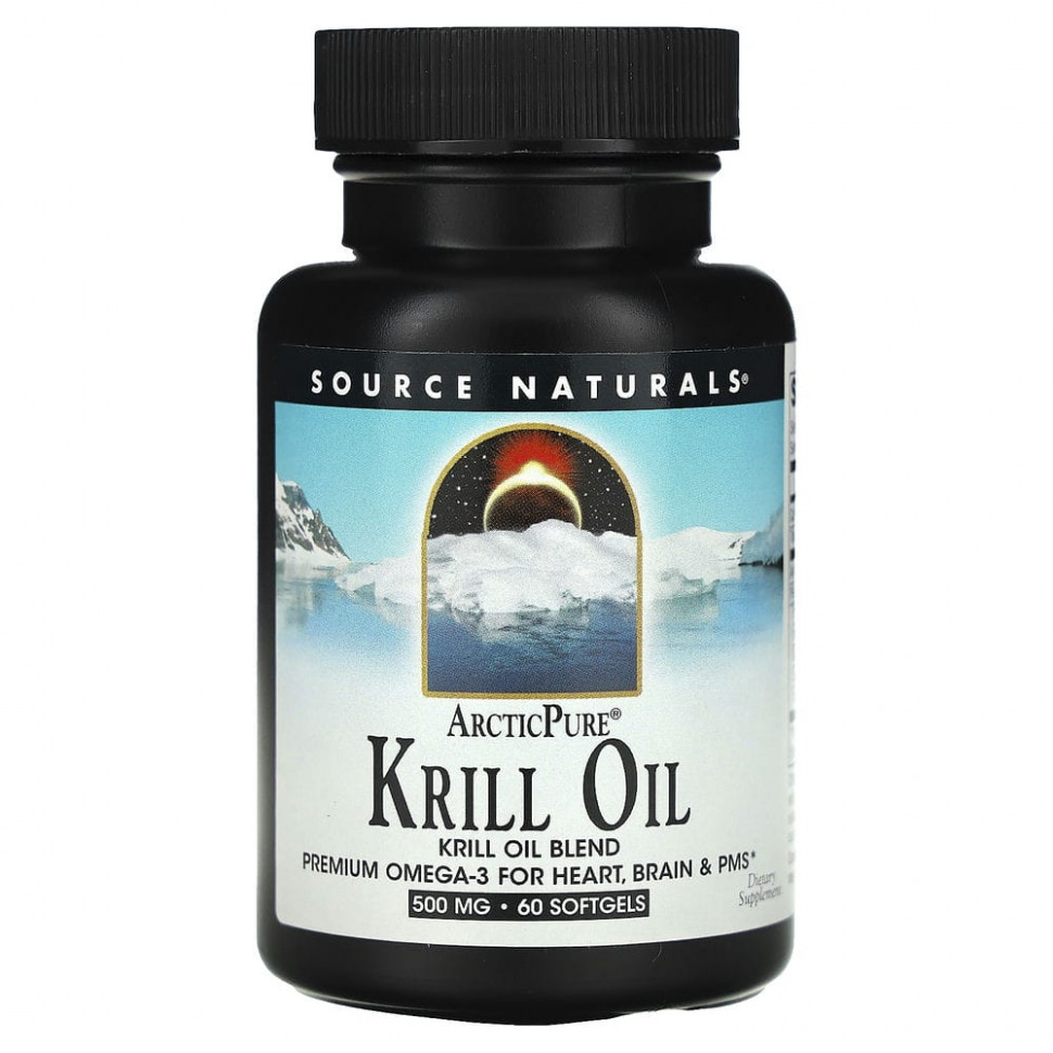 ���� ������ (Iherb) Source Naturals, ArcticPure, �������� ���, 500 ��, 60 ����������� ������, ������ �� 4110 ���
