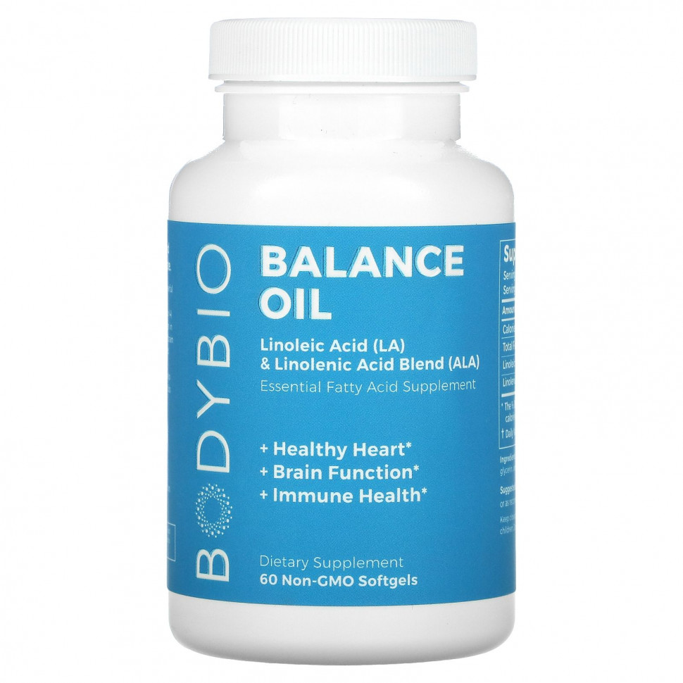 ���� ������ (Iherb) BodyBio, Balance Oil, ��������� ������� (��) � ����� ����������� ������� (���), 60 ������ �������� ��� ���, ������ �� 2510 ���