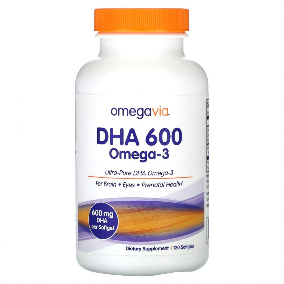 ���� ������ (Iherb) OmegaVia, ��� 600, 120 ������, ������ �� 6530 ���